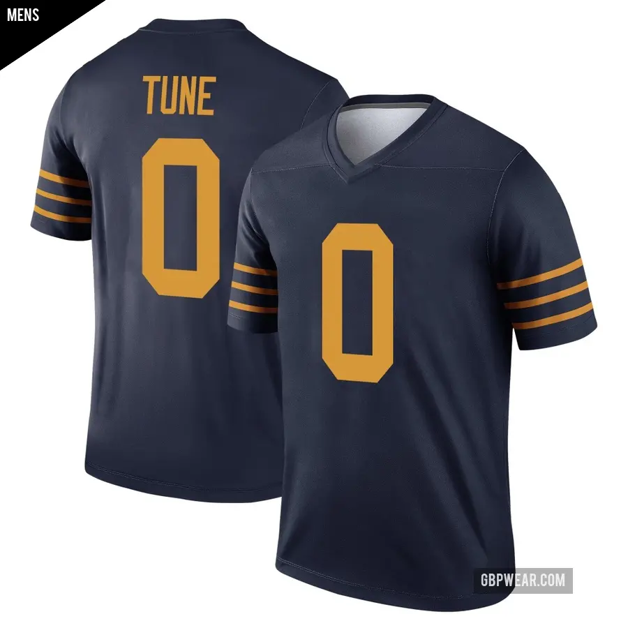 Men's Green Bay Packers ＃0 Clayton Tune Navy Legend The 1923 Classic Jersey