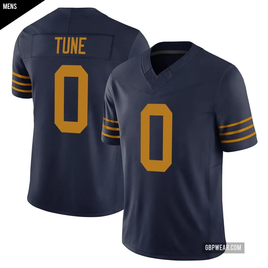 Men's Green Bay Packers ＃0 Clayton Tune Navy Limited The 1923 Classic Vapor F.U.S.E. Jersey