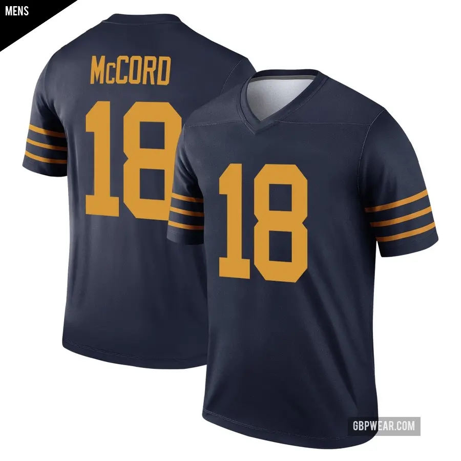 Men's Green Bay Packers ＃18 Kyle McCord Navy Legend The 1923 Classic Jersey