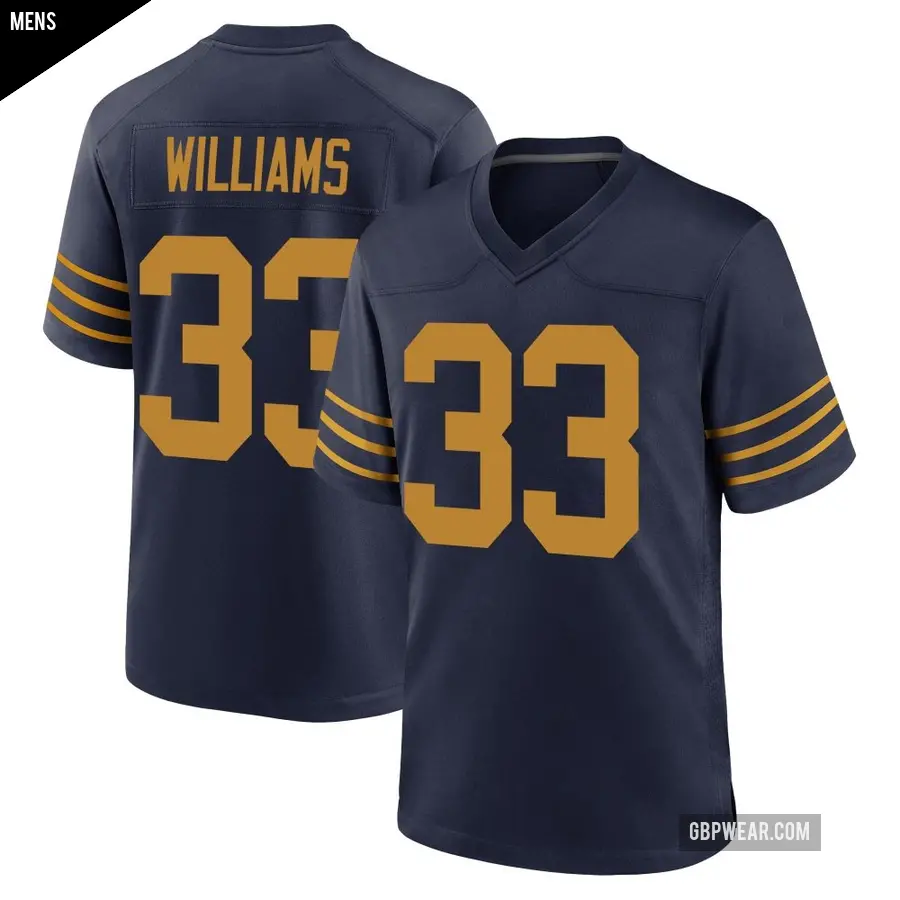 Men's Green Bay Packers ＃33 Evan Williams Navy Game The 1923 Classic Jersey