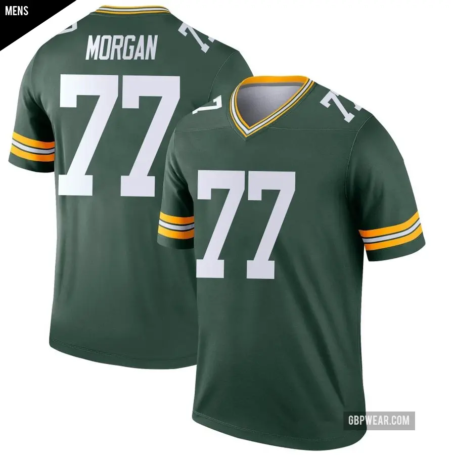 Men's Green Bay Packers ＃77 Jordan Morgan Green Legend Jersey