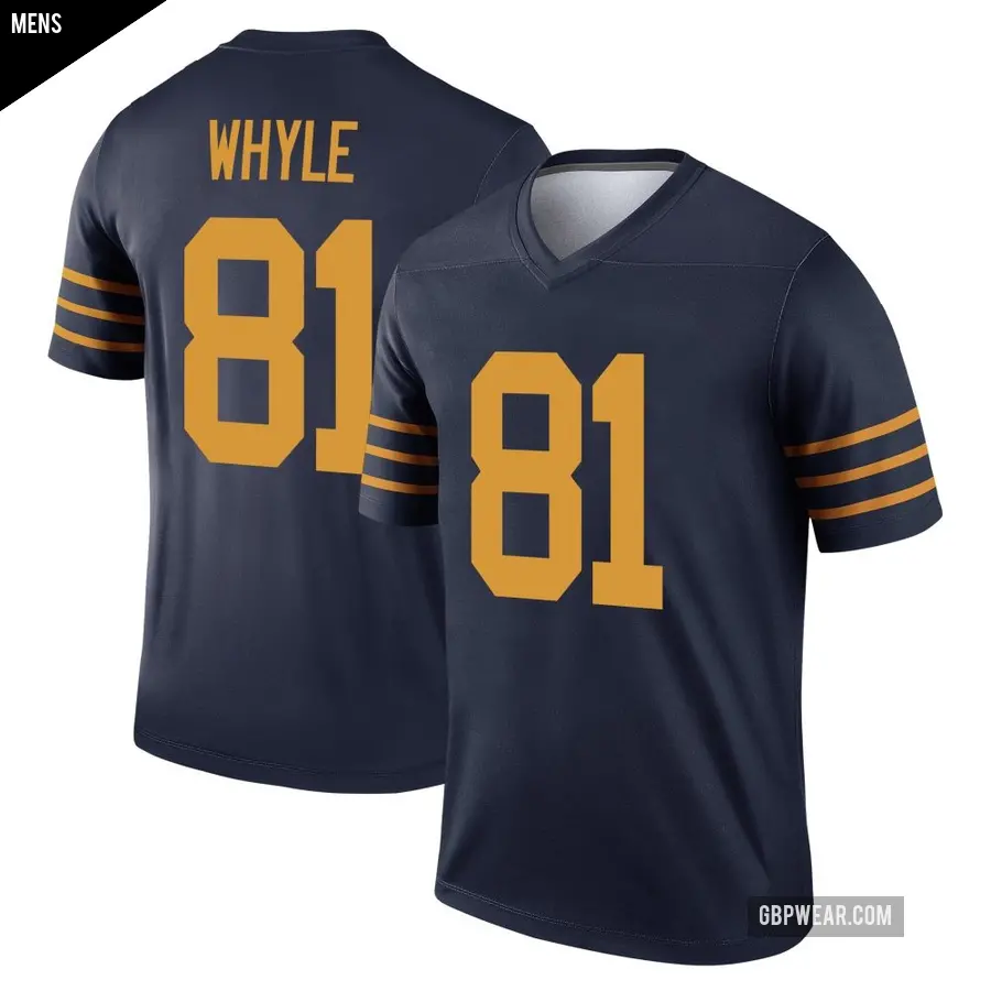 Men's Green Bay Packers ＃81 Josh Whyle Navy Legend The 1923 Classic Jersey