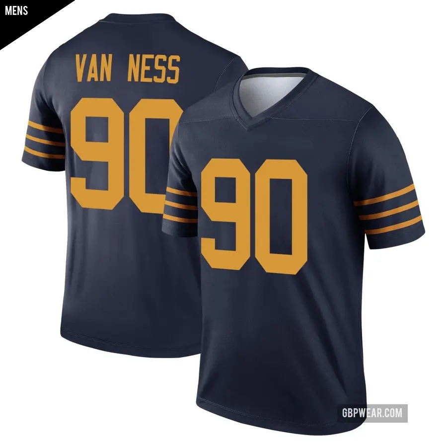 Men's Green Bay Packers ＃90 Lukas Van Ness Navy Legend The 1923 Classic Jersey