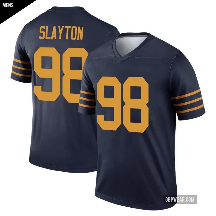 Men's Green Bay Packers ＃98 Chris Slayton Navy Legend The 1923 Classic Jersey
