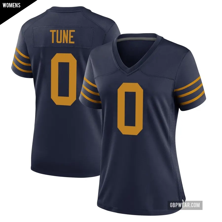 Women's Green Bay Packers ＃0 Clayton Tune Navy Game The 1923 Classic Jersey