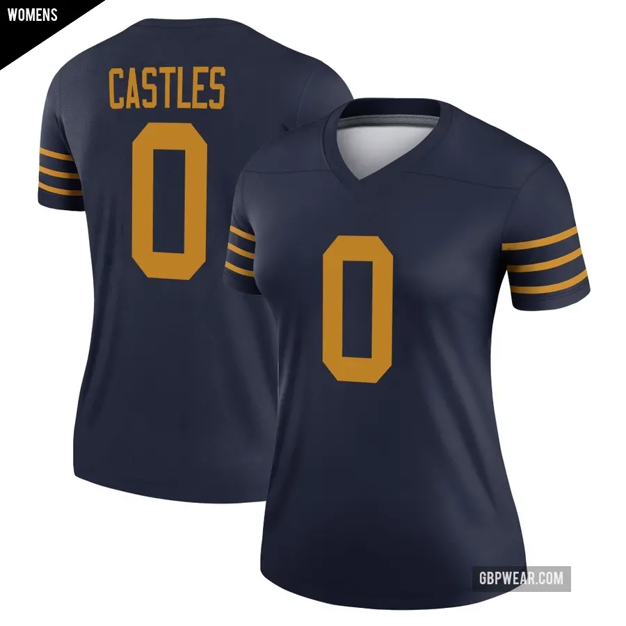 Women's Green Bay Packers ＃0 McCallan Castles Navy Legend The 1923 Classic Jersey