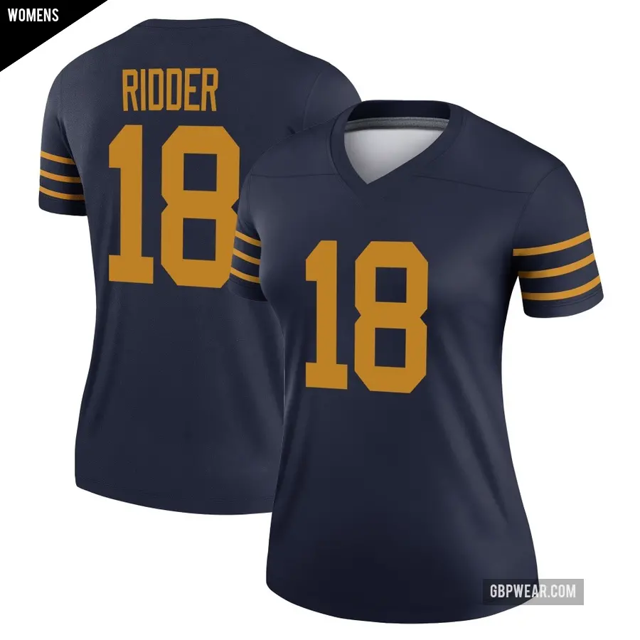 Women's Green Bay Packers ＃18 Desmond Ridder Navy Legend The 1923 Classic Jersey