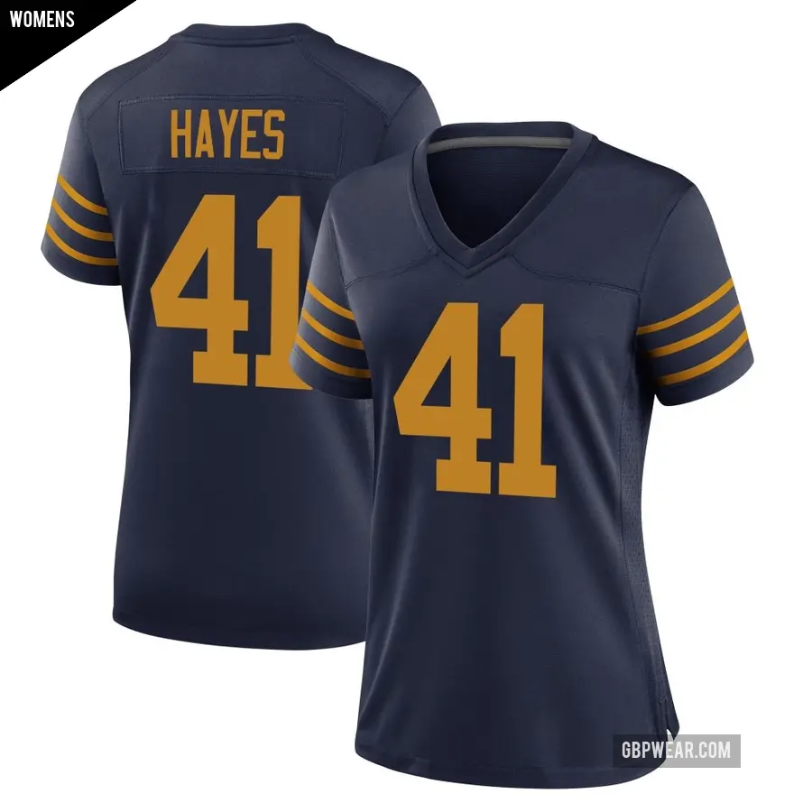 Women's Green Bay Packers ＃41 Kaleb Hayes Navy Game The 1923 Classic Jersey