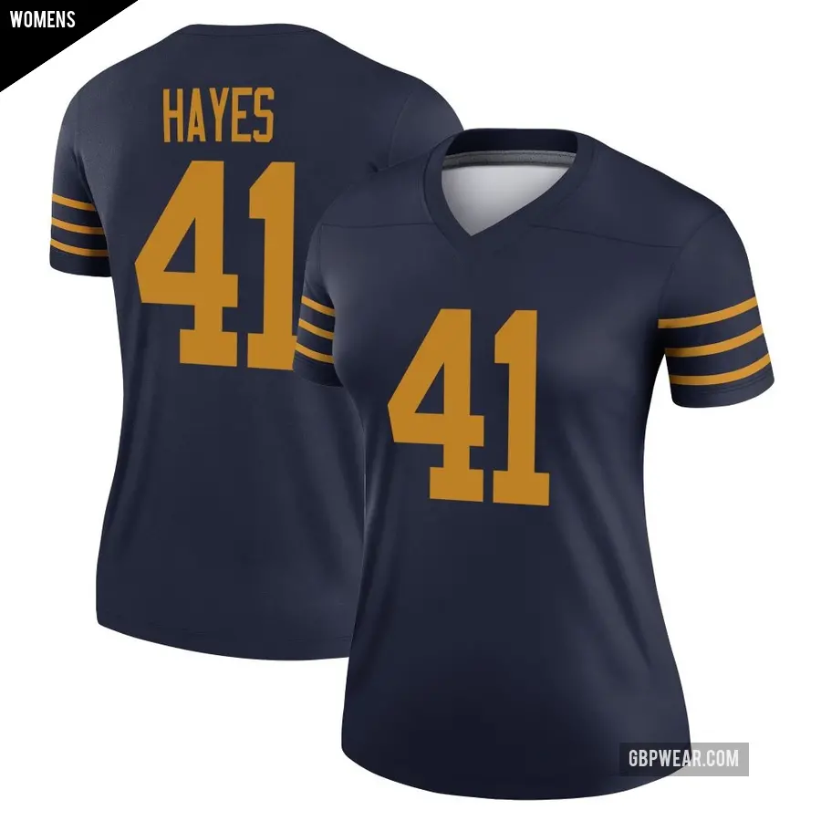 Women's Green Bay Packers ＃41 Kaleb Hayes Navy Legend The 1923 Classic Jersey