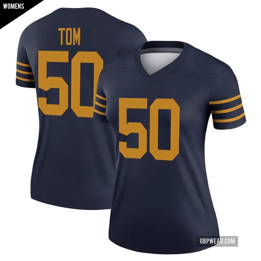 Women's Green Bay Packers ＃50 Zach Tom Navy Legend The 1923 Classic Jersey