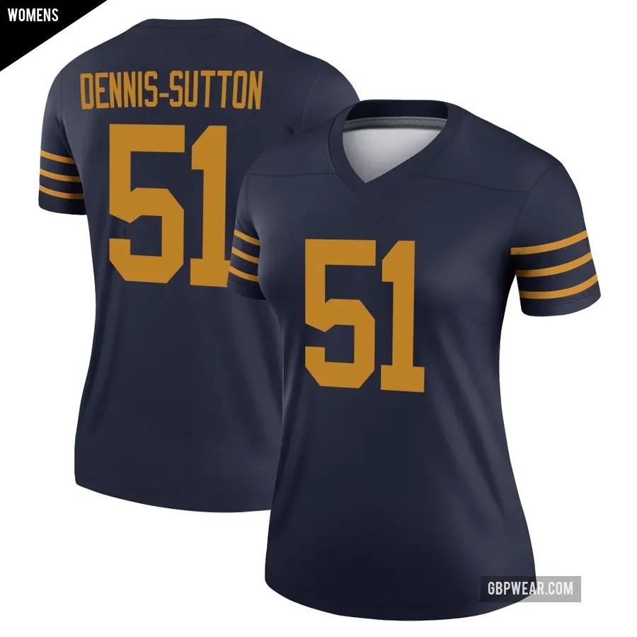 Women's Green Bay Packers ＃51 Dani Dennis-Sutton Navy Legend The 1923 Classic Jersey