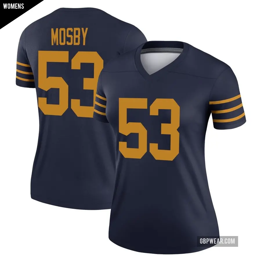 Women's Green Bay Packers ＃53 Arron Mosby Navy Legend The 1923 Classic Jersey