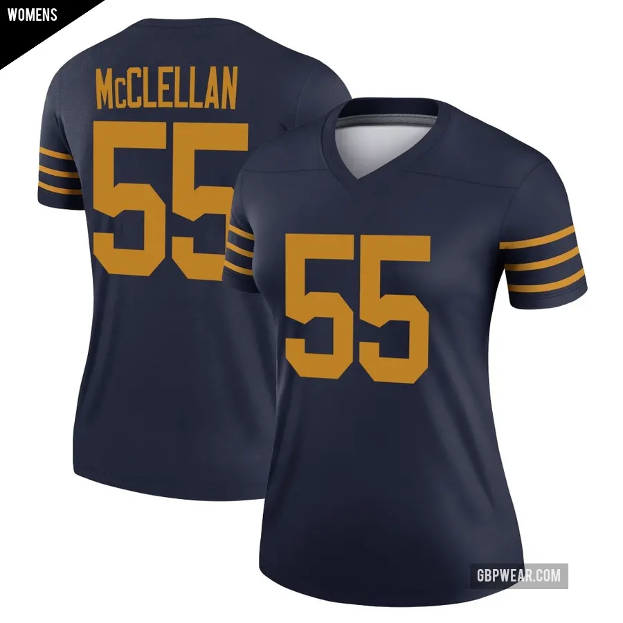 Women's Green Bay Packers ＃55 Chris McClellan Navy Legend The 1923 Classic Jersey