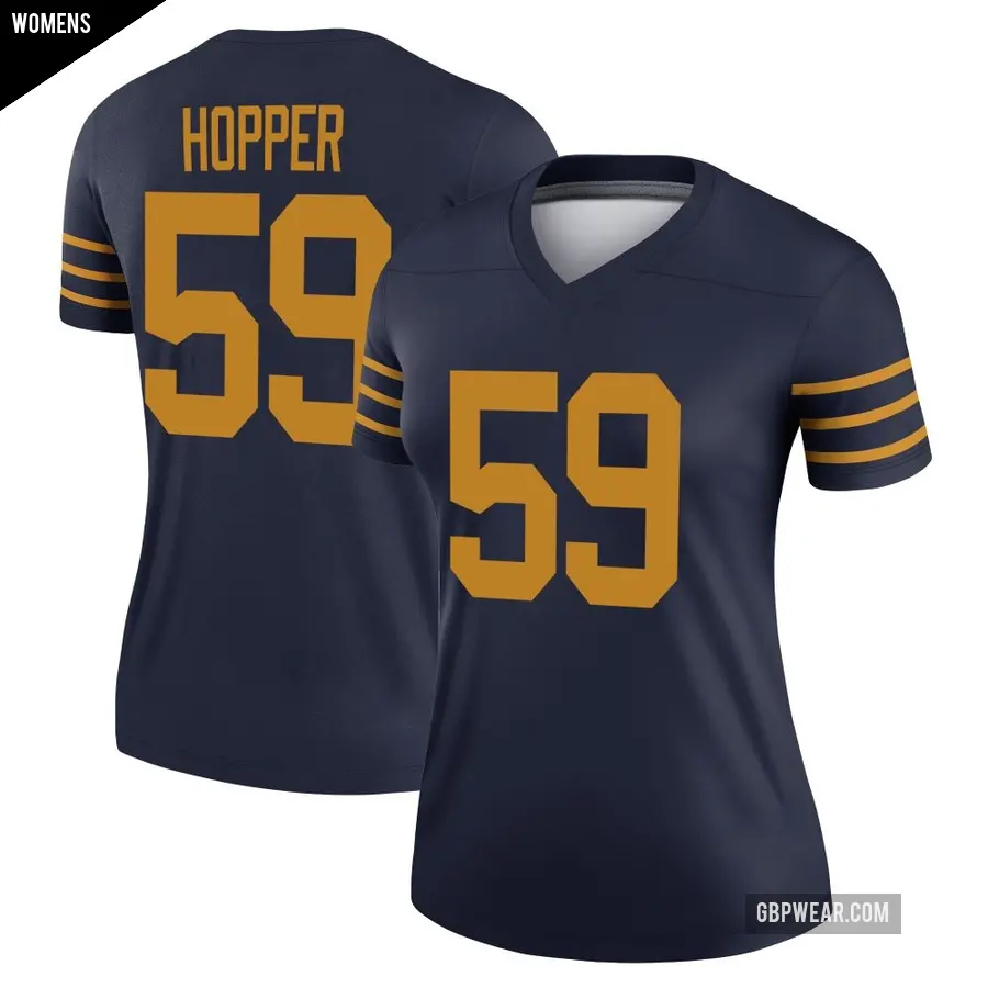 Women's Green Bay Packers ＃59 Ty'Ron Hopper Navy Legend The 1923 Classic Jersey