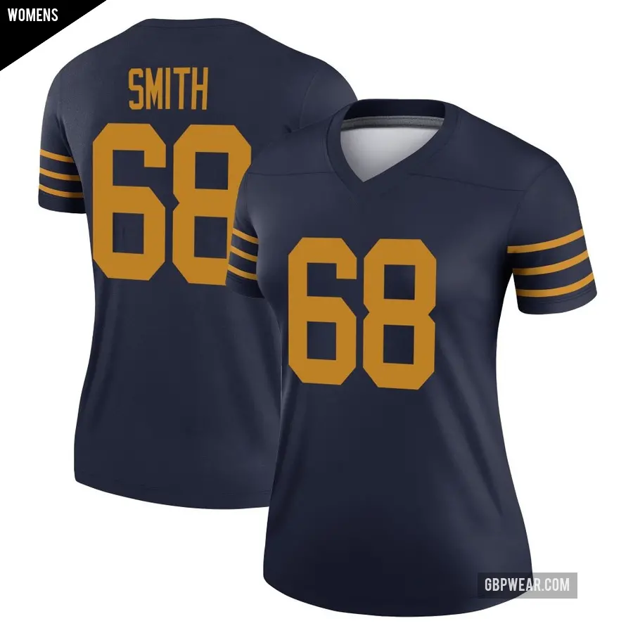 Women's Green Bay Packers ＃68 Lecitus Smith Navy Legend The 1923 Classic Jersey