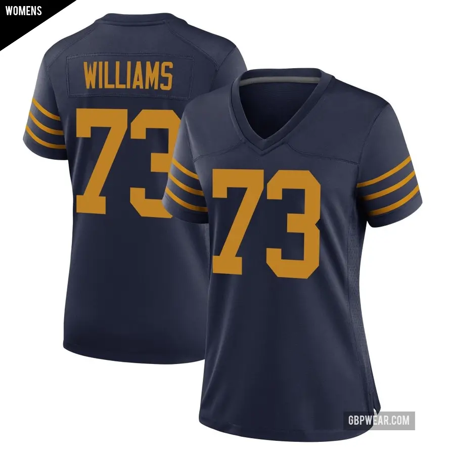 Women's Green Bay Packers ＃73 John Williams Navy Game The 1923 Classic Jersey