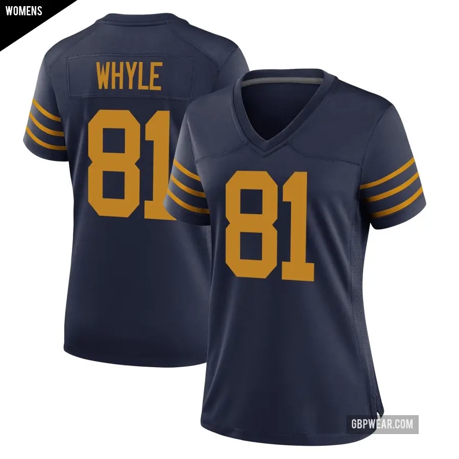 Women's Green Bay Packers ＃81 Josh Whyle Navy Game The 1923 Classic Jersey