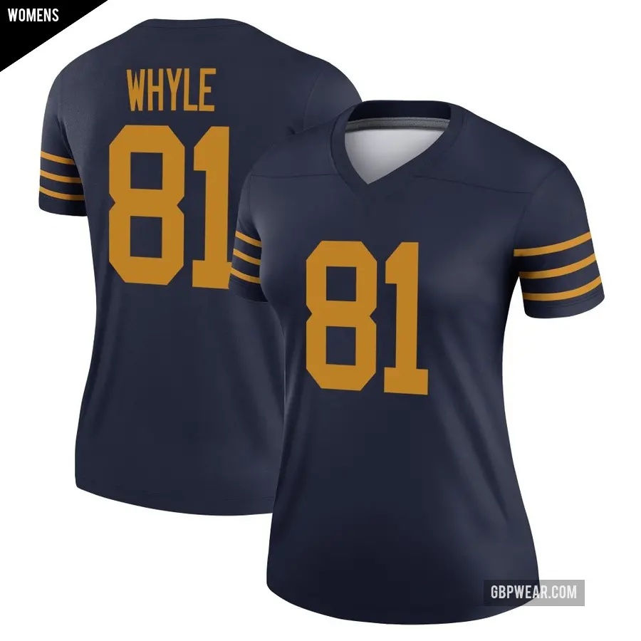 Women's Green Bay Packers ＃81 Josh Whyle Navy Legend The 1923 Classic Jersey