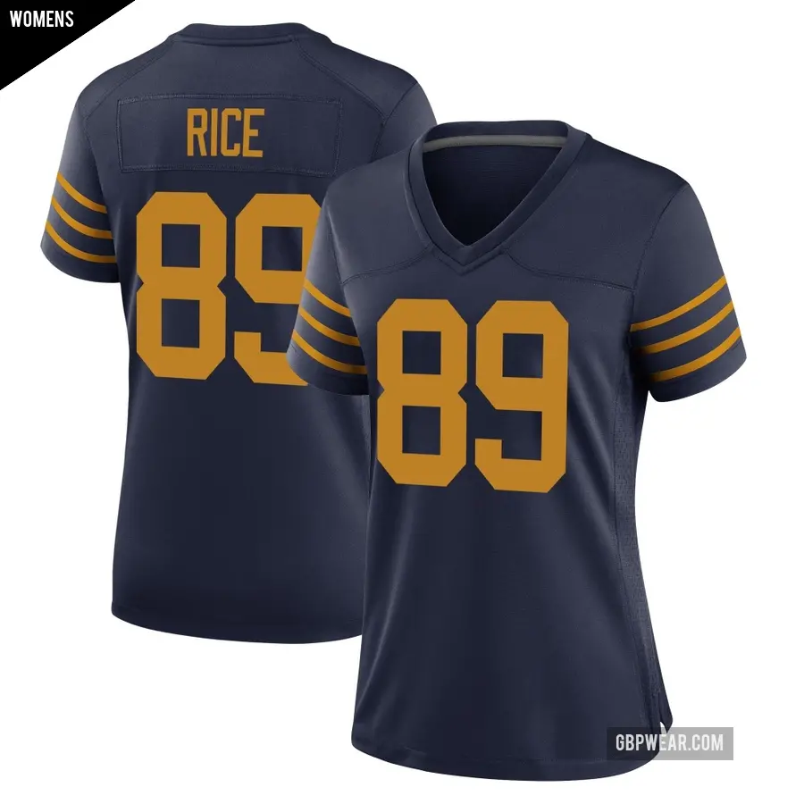 Women's Green Bay Packers ＃89 Brenden Rice Navy Game The 1923 Classic Jersey