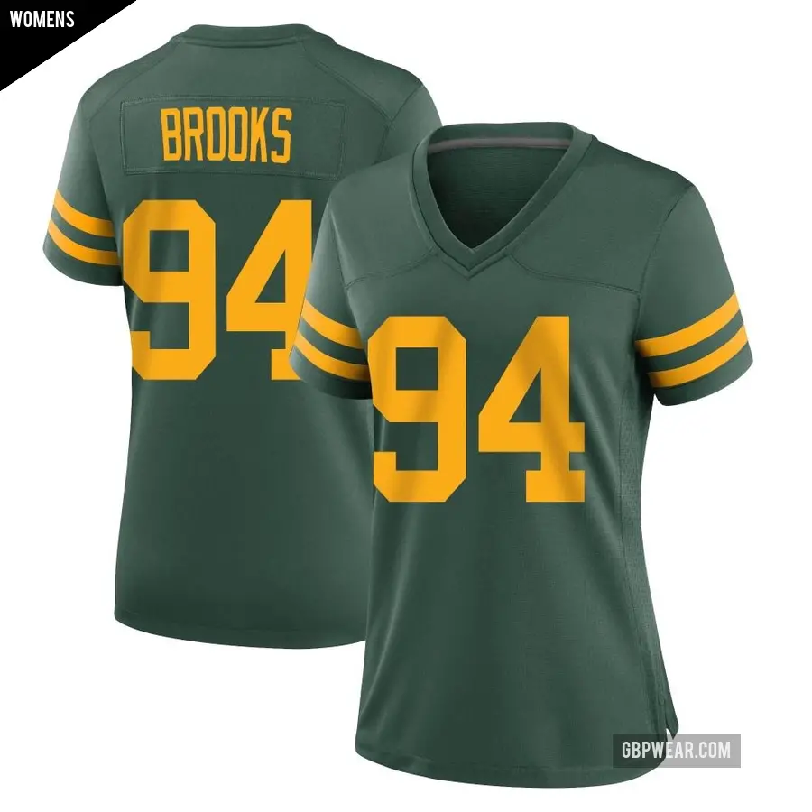 Women's Green Bay Packers ＃94 Karl Brooks Green Game Alternate Jersey