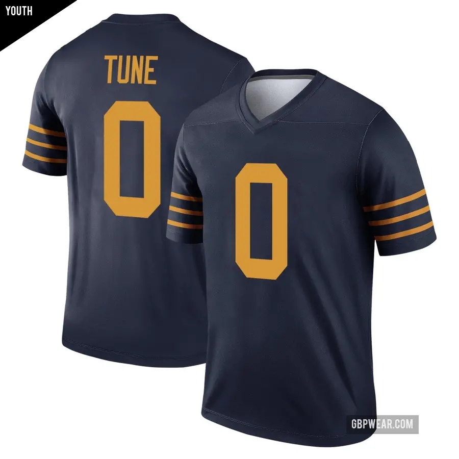 Youth Green Bay Packers ＃0 Clayton Tune Navy Legend The 1923 Classic Jersey
