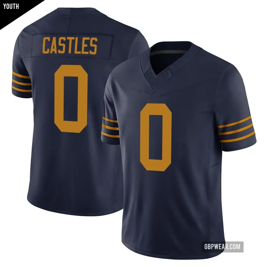 Youth Green Bay Packers ＃0 McCallan Castles Navy Limited The 1923 Classic Vapor F.U.S.E. Jersey