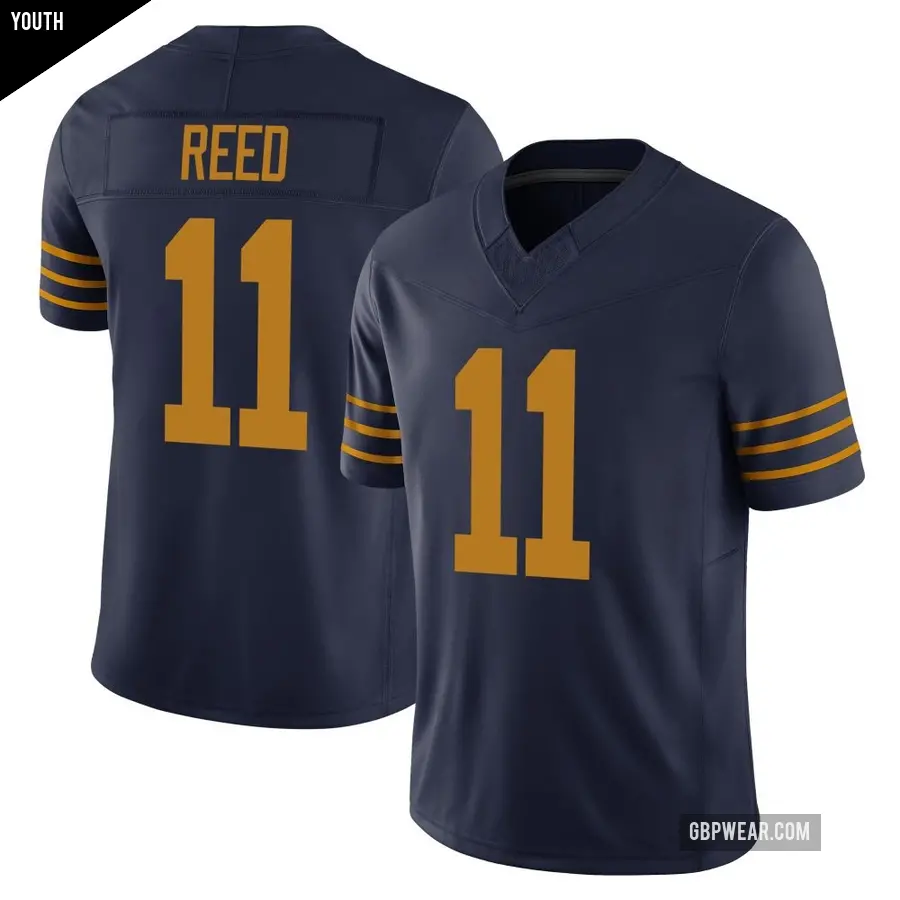 Youth Green Bay Packers ＃11 Jayden Reed Navy Limited The 1923 Classic Vapor F.U.S.E. Jersey