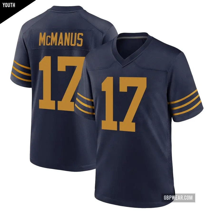 Youth Green Bay Packers ＃17 Brandon McManus Navy Game The 1923 Classic Jersey