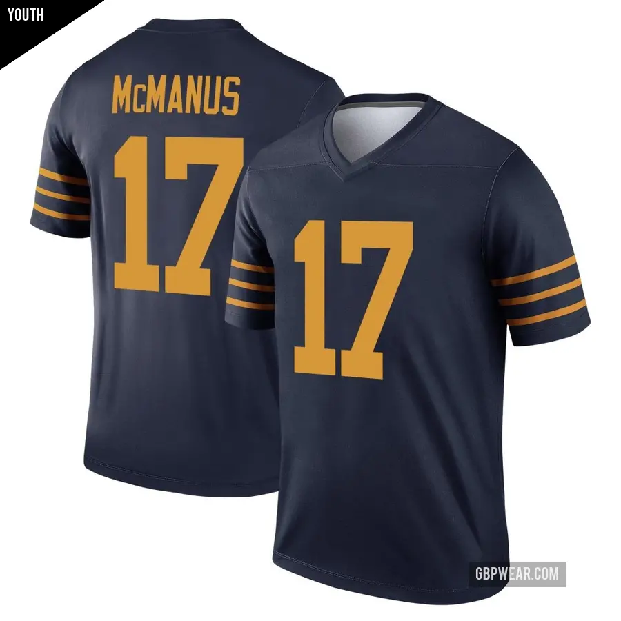 Youth Green Bay Packers ＃17 Brandon McManus Navy Legend The 1923 Classic Jersey