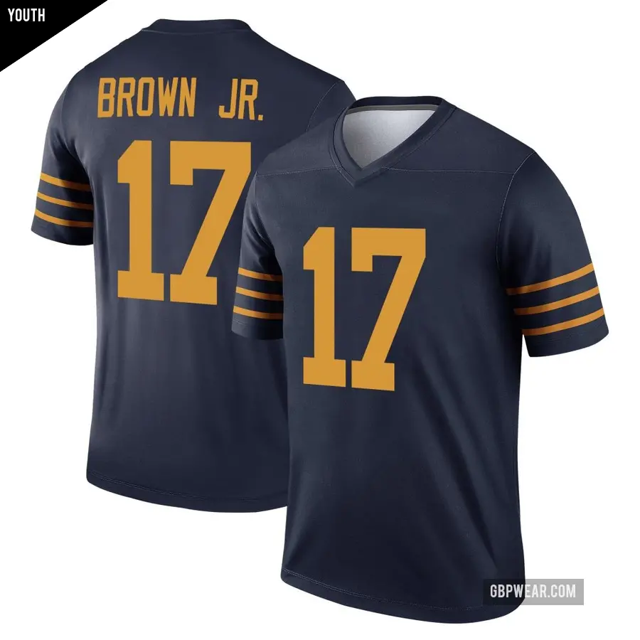 Youth Green Bay Packers ＃17 Sam Brown Jr. Navy Legend The 1923 Classic Jersey