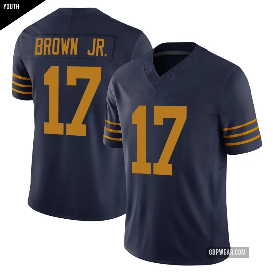 Youth Green Bay Packers ＃17 Sam Brown Jr. Navy Limited The 1923 Classic Vapor F.U.S.E. Jersey