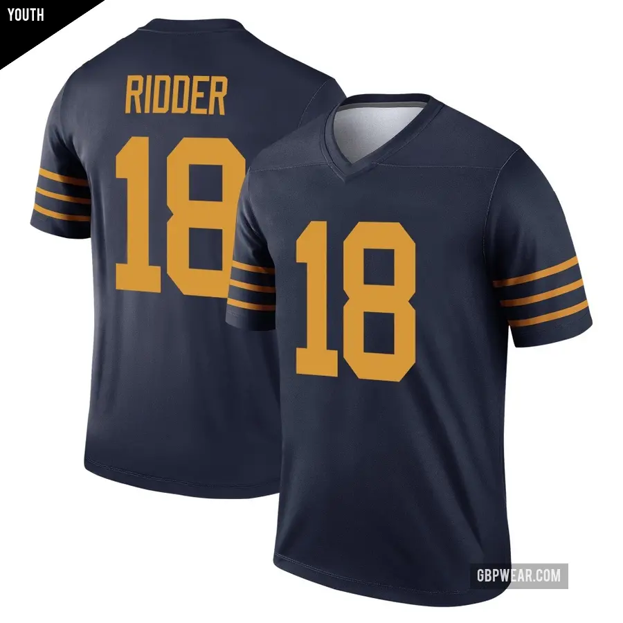 Youth Green Bay Packers ＃18 Desmond Ridder Navy Legend The 1923 Classic Jersey