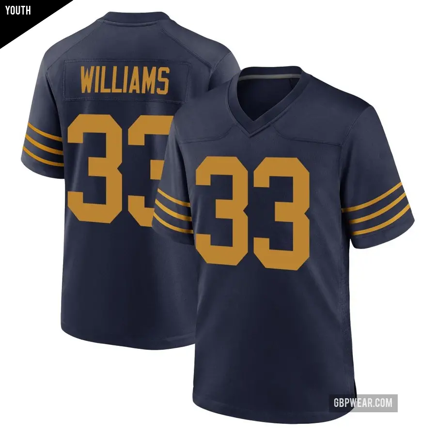 Youth Green Bay Packers ＃33 Evan Williams Navy Game The 1923 Classic Jersey