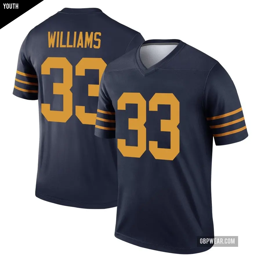 Youth Green Bay Packers ＃33 Evan Williams Navy Legend The 1923 Classic Jersey
