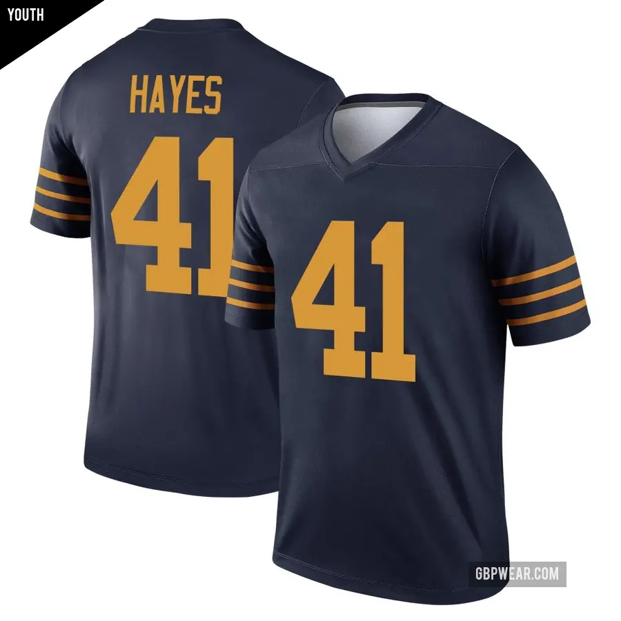 Youth Green Bay Packers ＃41 Kaleb Hayes Navy Legend The 1923 Classic Jersey