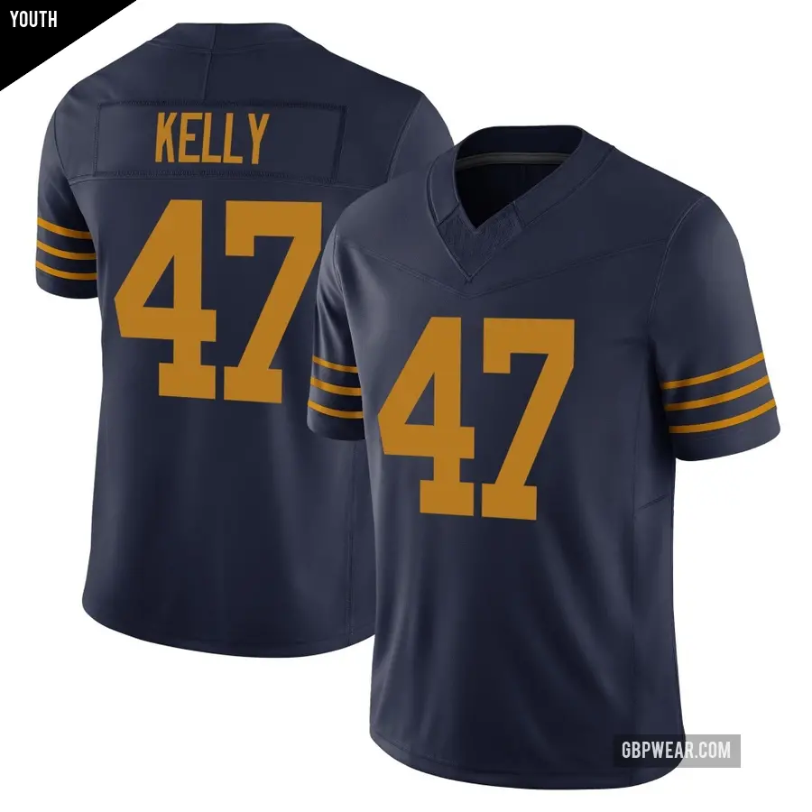 Youth Green Bay Packers ＃47 Nyjalik Kelly Navy Limited The 1923 Classic Vapor F.U.S.E. Jersey