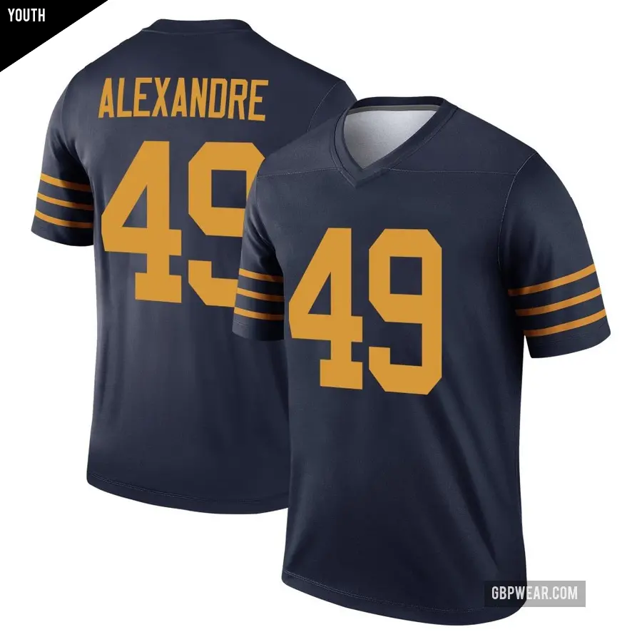 Youth Green Bay Packers ＃49 Deslin Alexandre Navy Legend The 1923 Classic Jersey