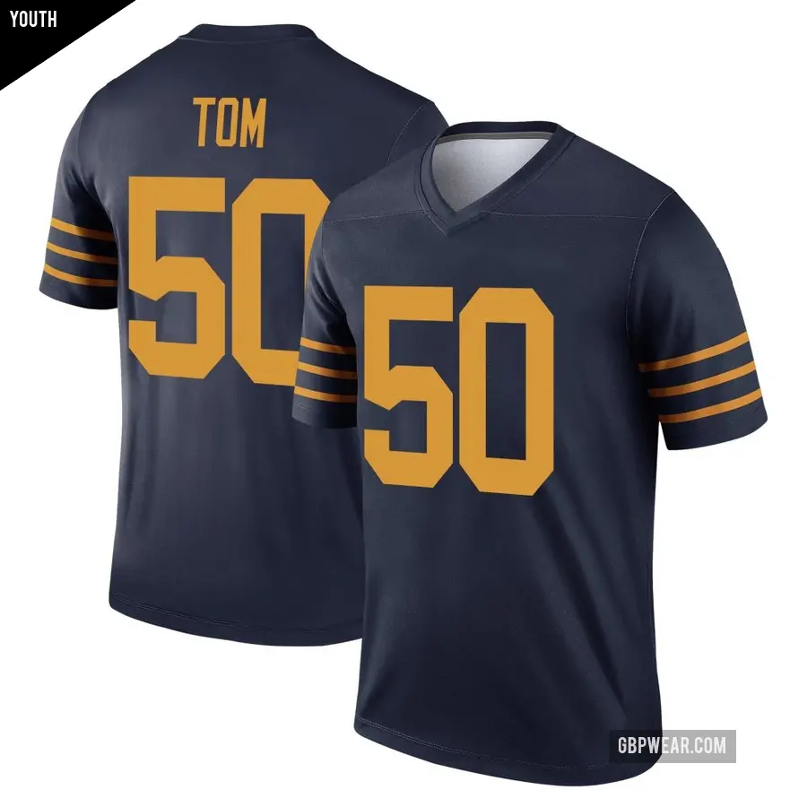 Youth Green Bay Packers ＃50 Zach Tom Navy Legend The 1923 Classic Jersey