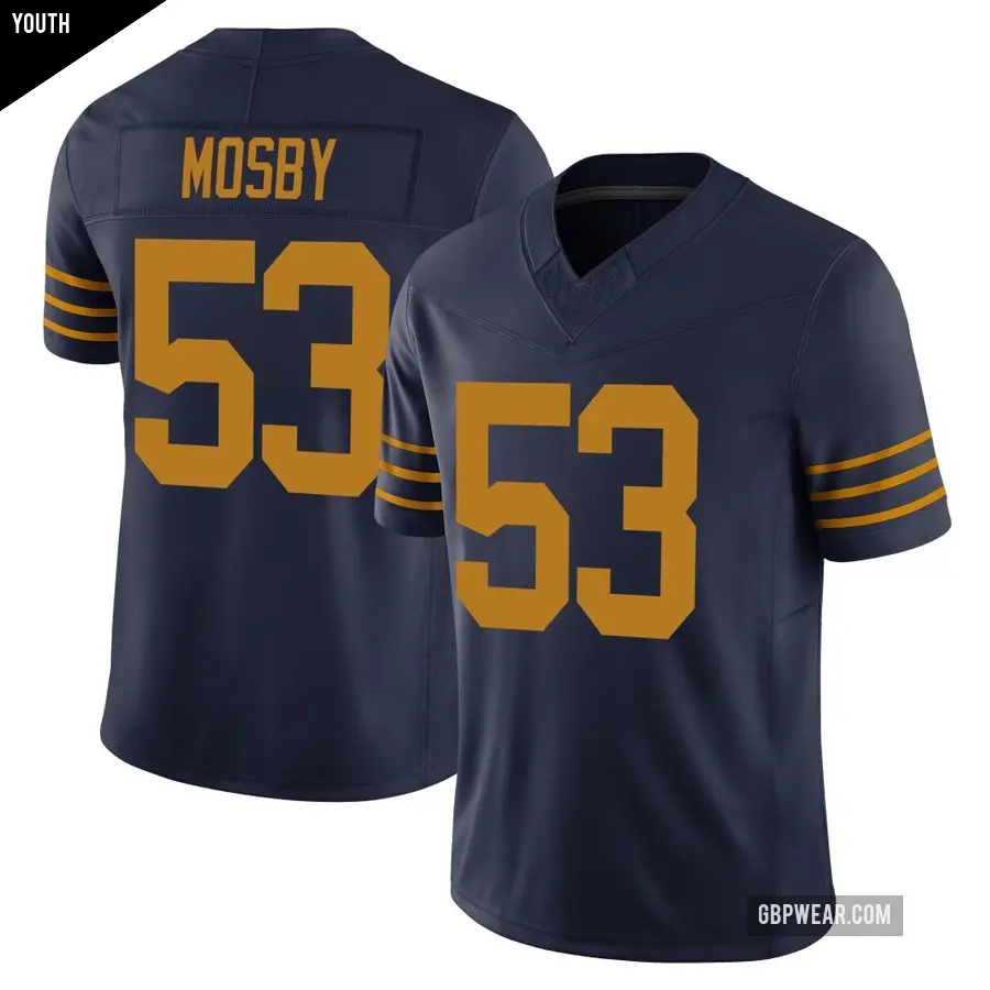 Youth Green Bay Packers ＃53 Arron Mosby Navy Limited The 1923 Classic Vapor F.U.S.E. Jersey