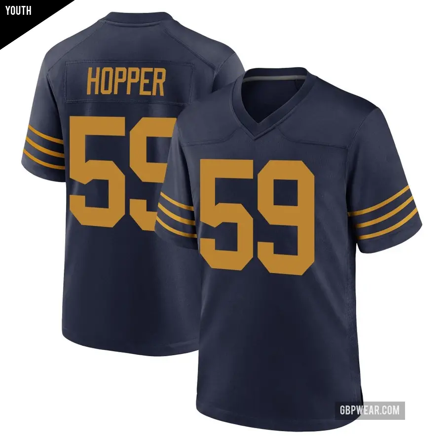Youth Green Bay Packers ＃59 Ty'Ron Hopper Navy Game The 1923 Classic Jersey