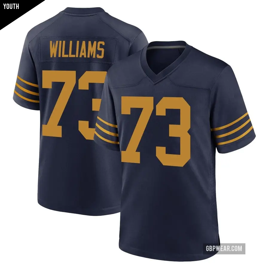 Youth Green Bay Packers ＃73 John Williams Navy Game The 1923 Classic Jersey