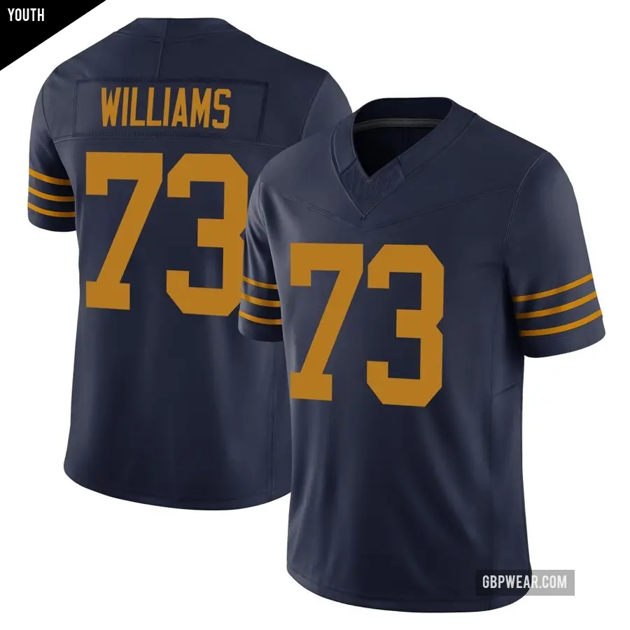 Youth Green Bay Packers ＃73 John Williams Navy Limited The 1923 Classic Vapor F.U.S.E. Jersey