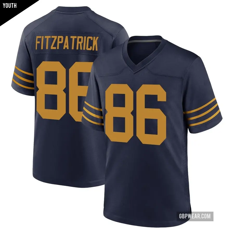 Youth Green Bay Packers ＃86 John FitzPatrick Navy Game The 1923 Classic Jersey