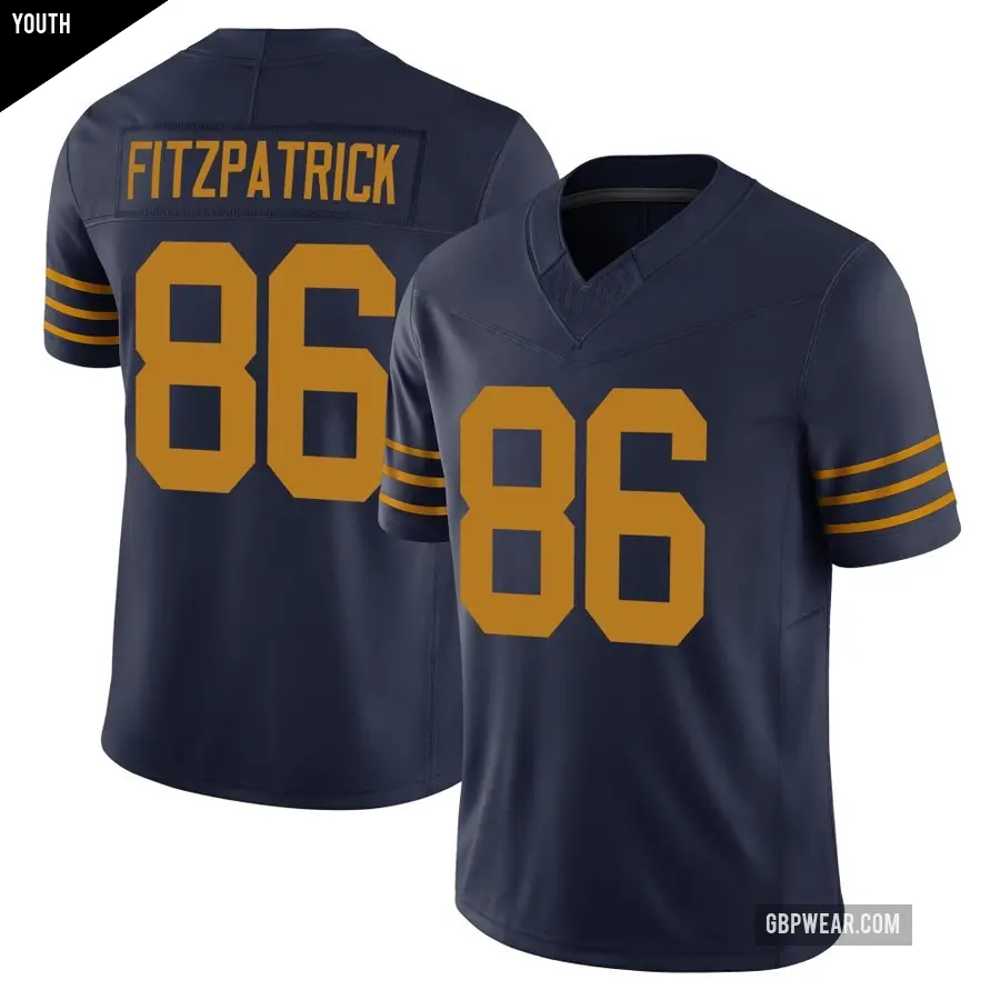 Youth Green Bay Packers ＃86 John FitzPatrick Navy Limited The 1923 Classic Vapor F.U.S.E. Jersey