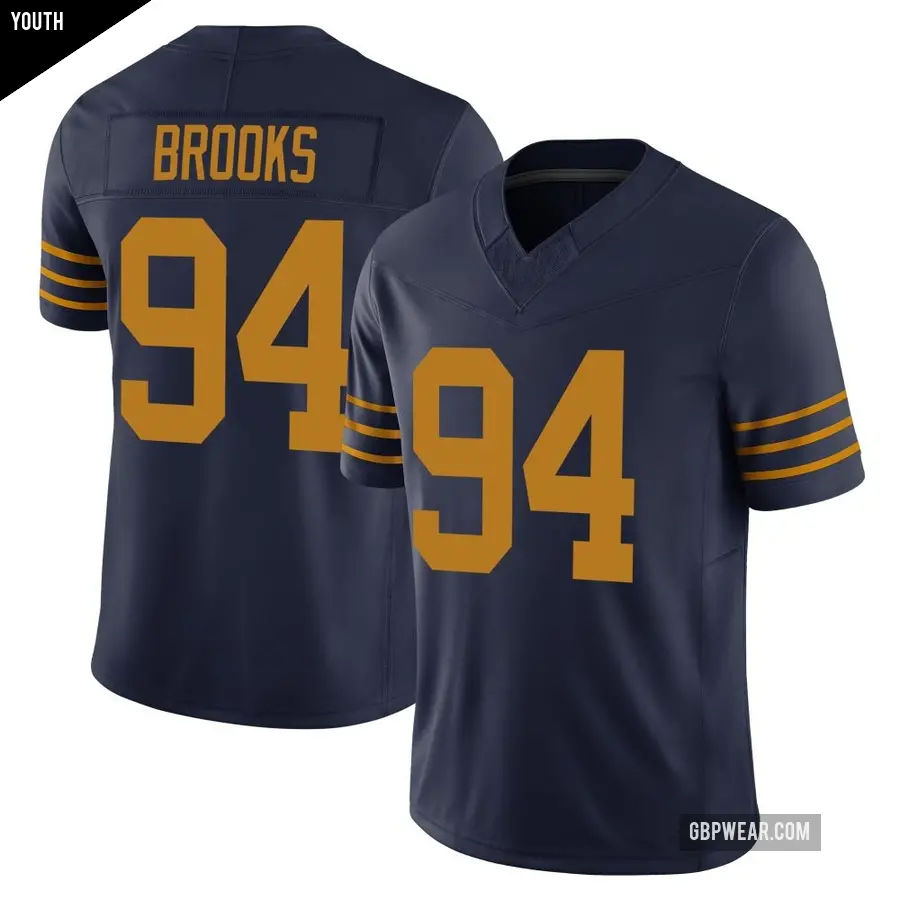Youth Green Bay Packers ＃94 Karl Brooks Navy Limited The 1923 Classic Vapor F.U.S.E. Jersey