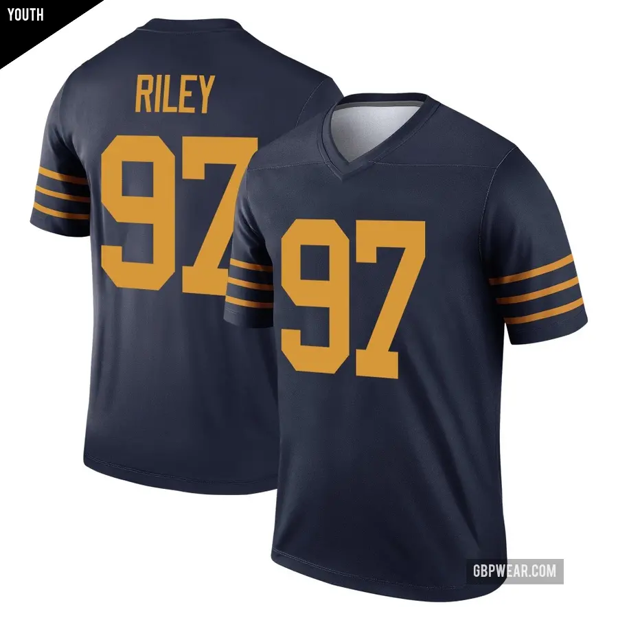 Youth Green Bay Packers ＃97 Jordon Riley Navy Legend The 1923 Classic Jersey