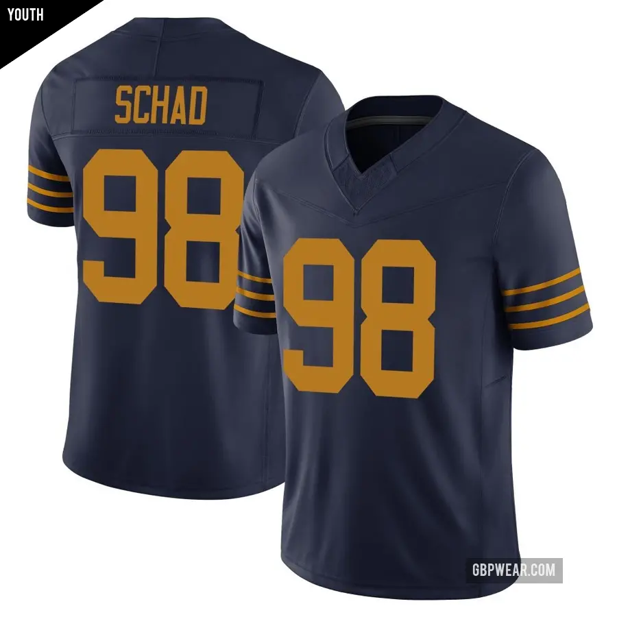 Youth Green Bay Packers ＃98 Keonte Schad Navy Limited The 1923 Classic Vapor F.U.S.E. Jersey